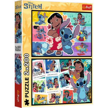 Puzzle Disney Lilo a Stitch - Veselý život Stitche 2x200