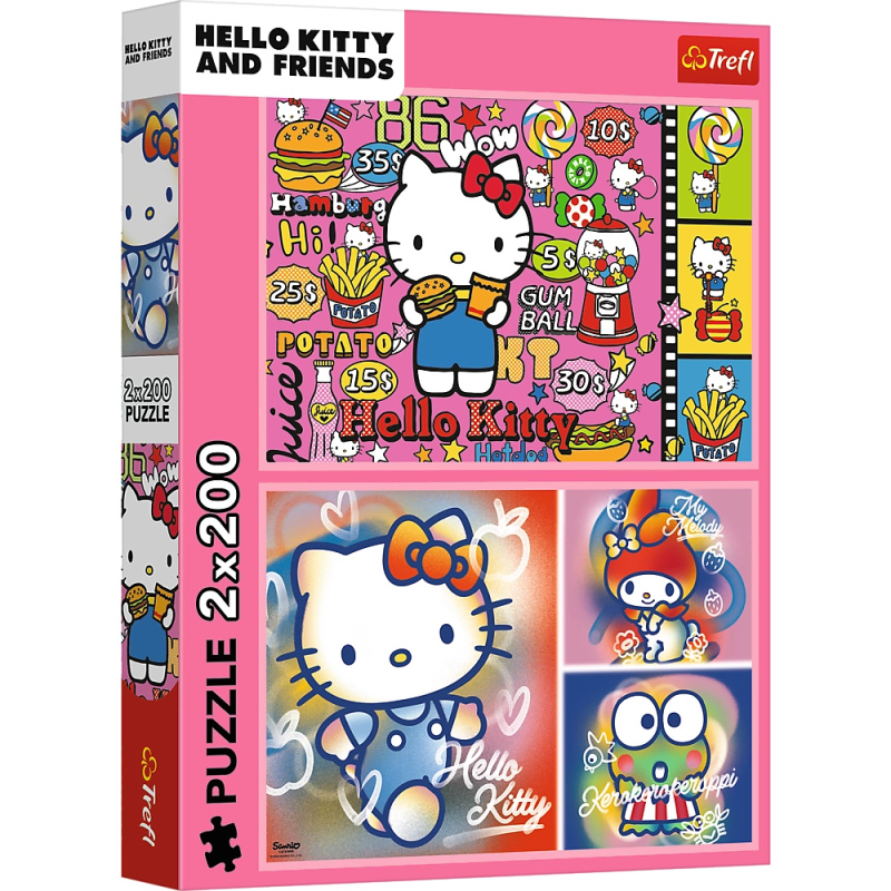 Puzzle 2x200 Hello Kitty a přátelé