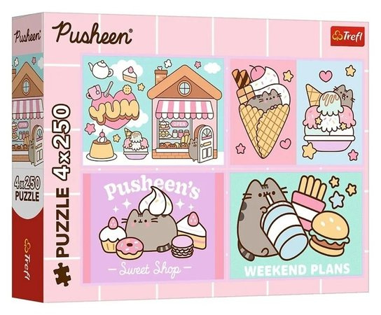 Puzzle Pusheen – seznamte se s PUSHEEN 4×250 dílků