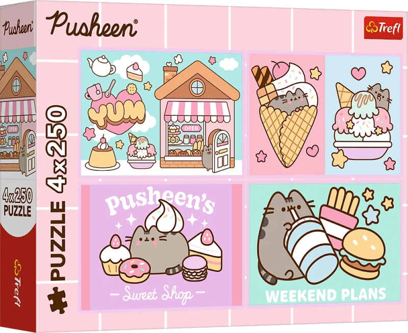 Puzzle Pusheen – seznamte se s PUSHEEN 4×250 dílků