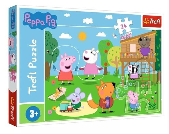 TREFL Prasátko Peppa: Zábava v trávě MAXI 24 dílků
