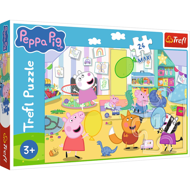 Puzzle 24 maxi – krásná Peppa – Šťastné prase PEPPA od Trefl