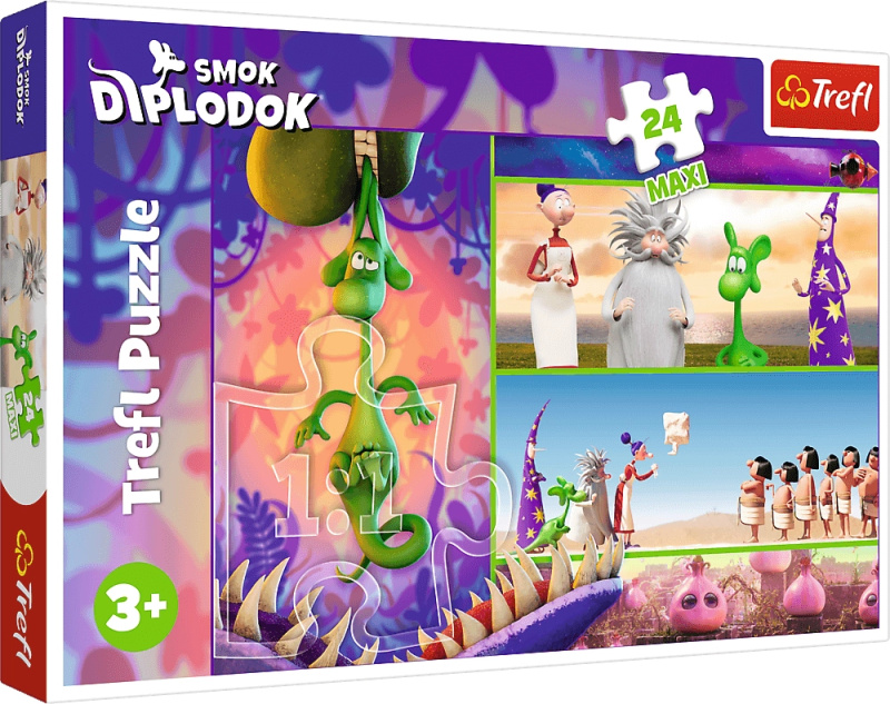 Trefl puzzle Hokus pokus Diplodokus maxi 24 dílků