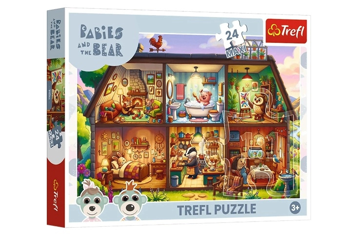 Dětské maxi puzzle Chlupaté příběhy, 24 dílků