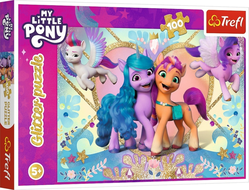 Puzzle 100 dílků Glitter My Little Pony Třpytivé poníky