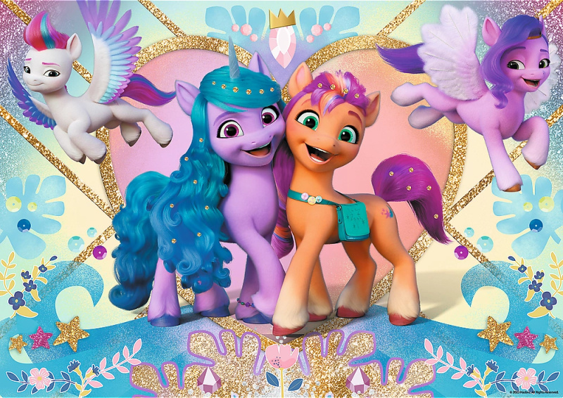 Puzzle 100 dílků Glitter My Little Pony Třpytivé poníky