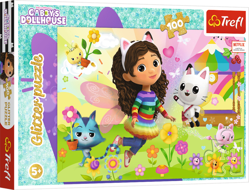TREFL Třpytivé Gábinin kouzelný domek 100 dílků