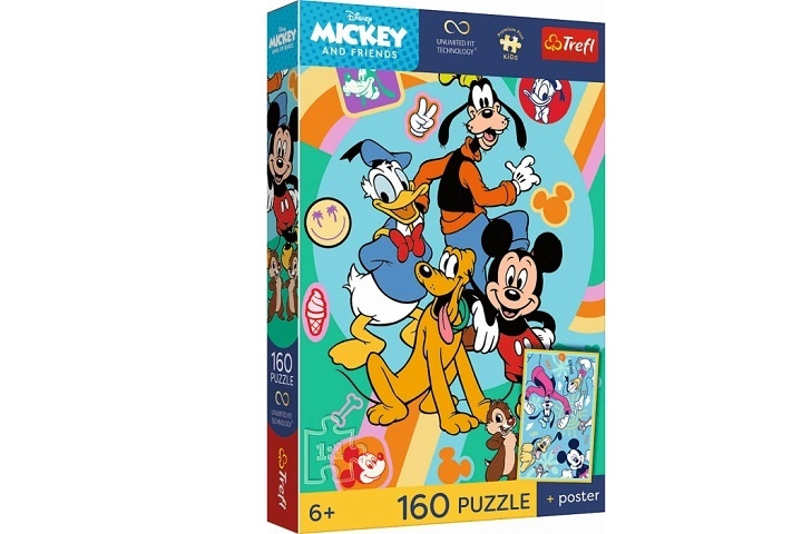 Trefl Premium Plus Kids puzzle Mickey Mouse – myší hodina 160 dílků