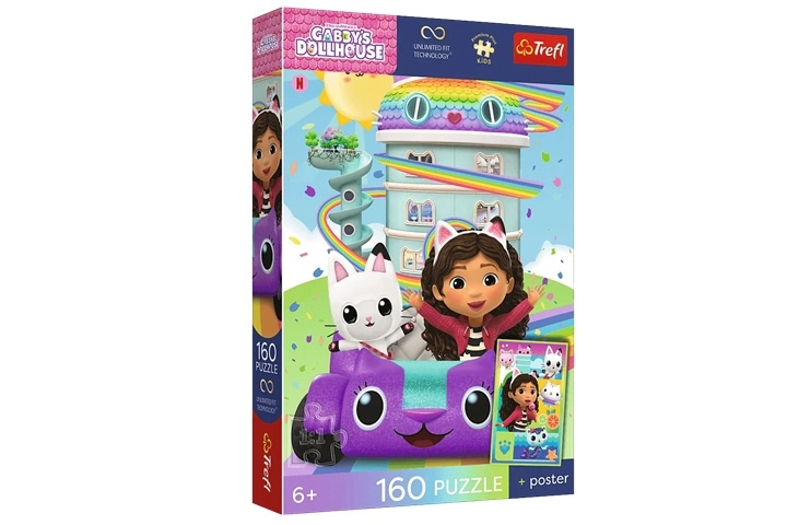 Premium puzzle pro děti Koci domek Gábi – krásná Gábi 160 dílků