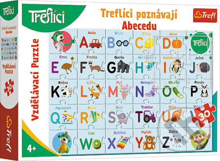 Vzdělávací puzzle 30 - Treflíci poznávají abecedu