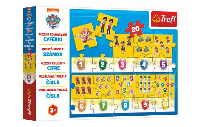 Vzdělávací puzzle Čísla Tlapková patrola