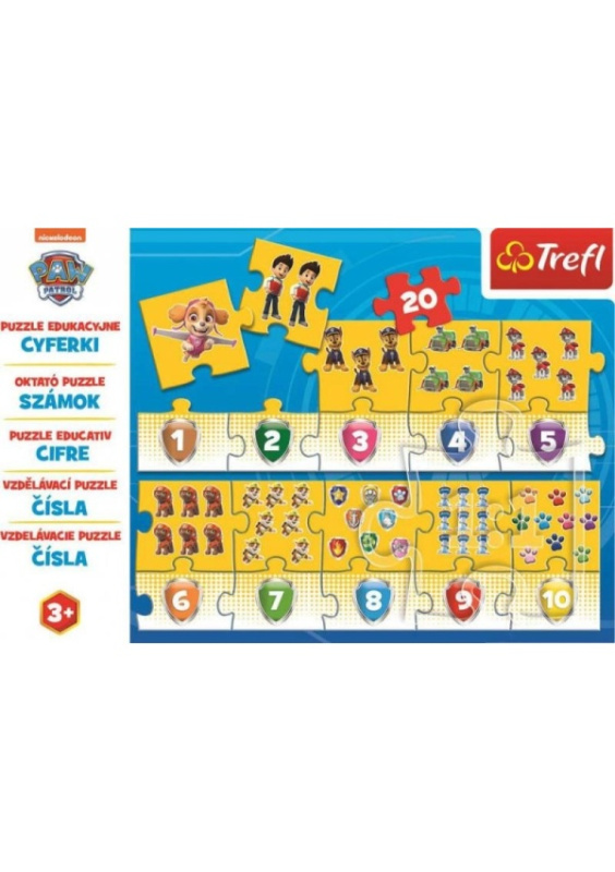 Vzdělávací puzzle Čísla Tlapková patrola