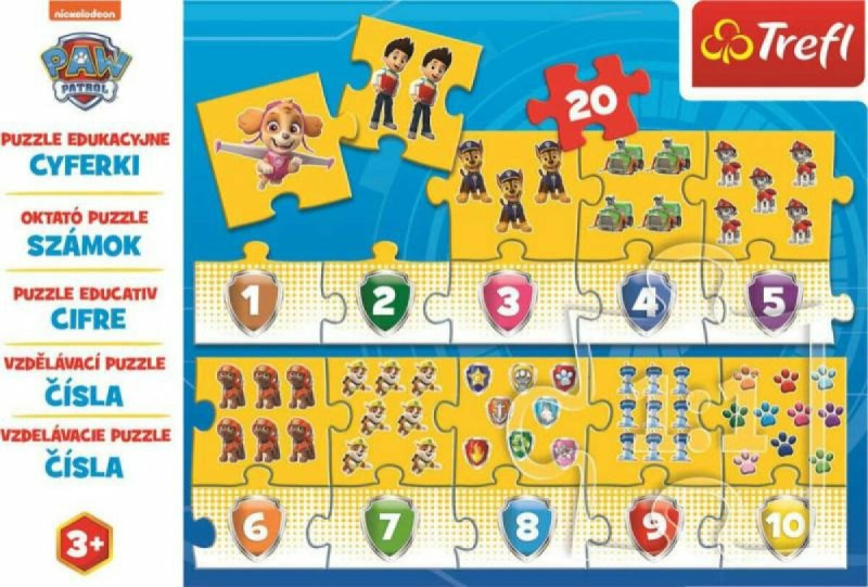 Vzdělávací puzzle Čísla Tlapková patrola