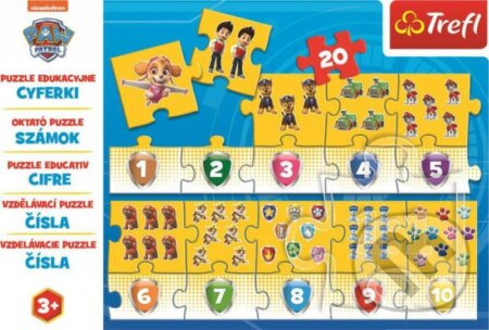 Vzdělávací puzzle Čísla Tlapková patrola