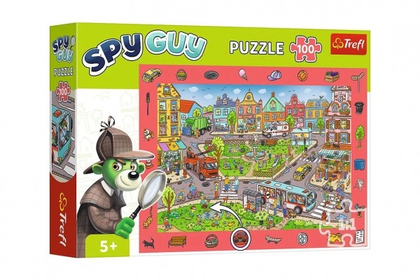 TREFL Puzzle s hledáním obrázků Spy Guy: Město 100 dílků