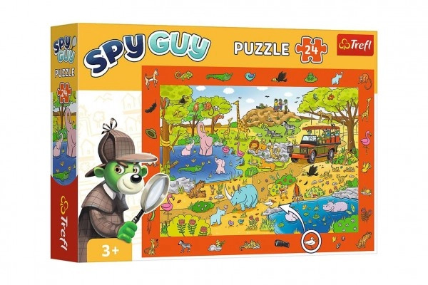 TREFL Puzzle s hledáním obrázků Spy Guy: Safari 24 dílků