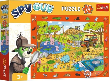 TREFL Puzzle s hledáním obrázků Spy Guy: Safari 24 dílků