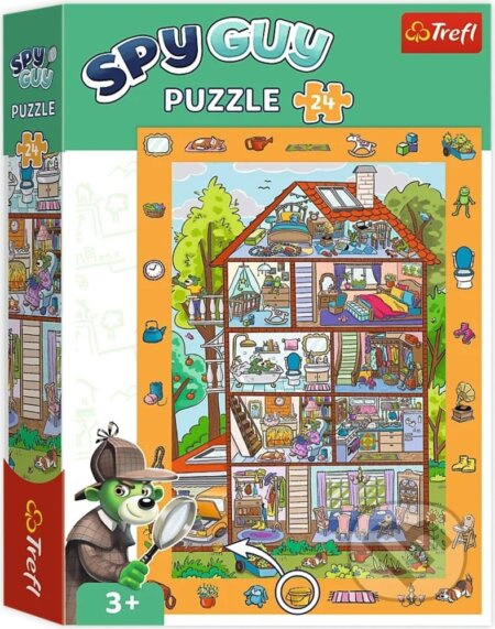 TREFL Puzzle s hledáním obrázků Spy Guy: V domě 24 dílků