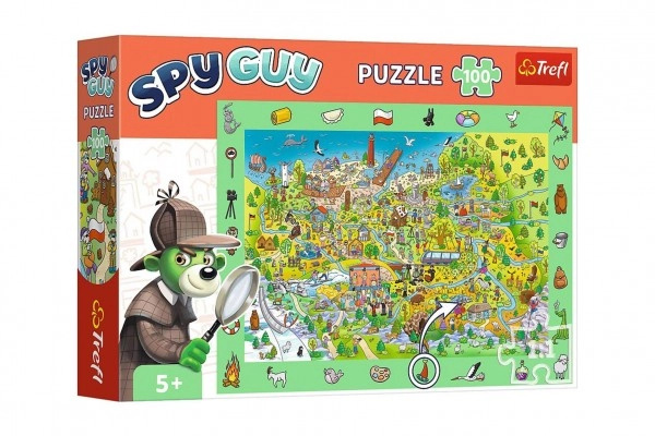 TREFL Puzzle s hledáním obrázků Spy Guy: Polsko 100 dílků