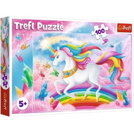 Trefl V křišťálovém světě jednorožce 41 x 27,5 cm v krabici 29 x 19 x 4 cm 100 dílků