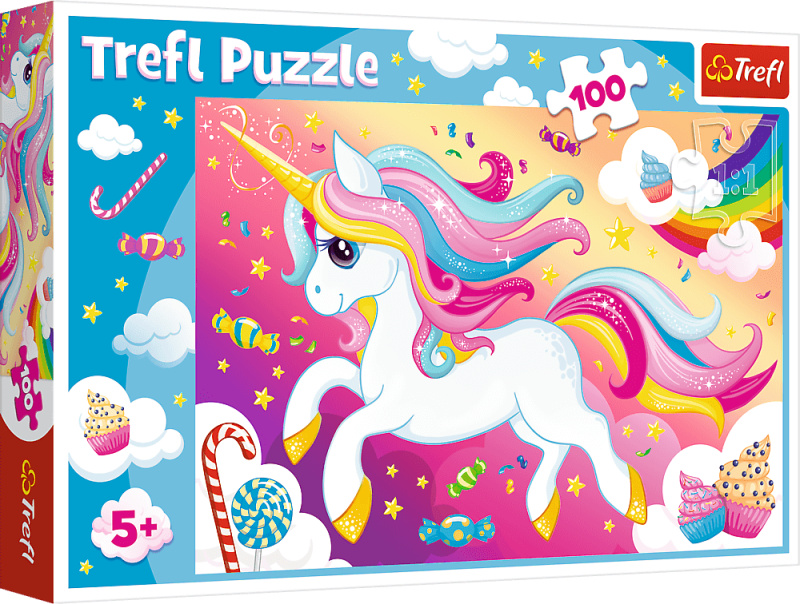 TREFL Puzzle Sladký jednorožec 100 dílků