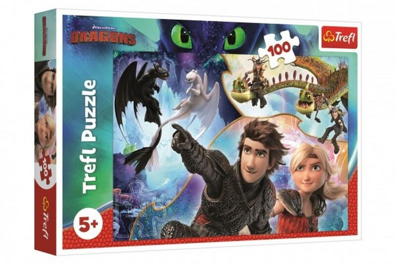 Puzzle Jak vycvičit draka 100 dílků 41x27,5cm