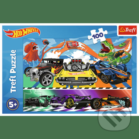 Trefl Speeding Hot Wheels cars 100 dílků