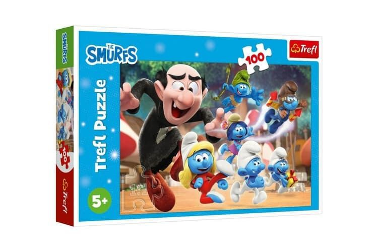 TREFL Puzzle Šmoulové: Lekce taťka Šmouly 100 dílků