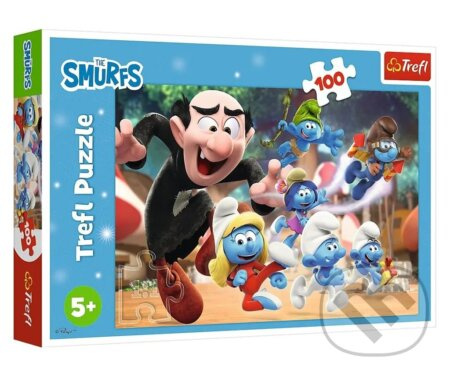 TREFL Puzzle Šmoulové: Lekce taťka Šmouly 100 dílků