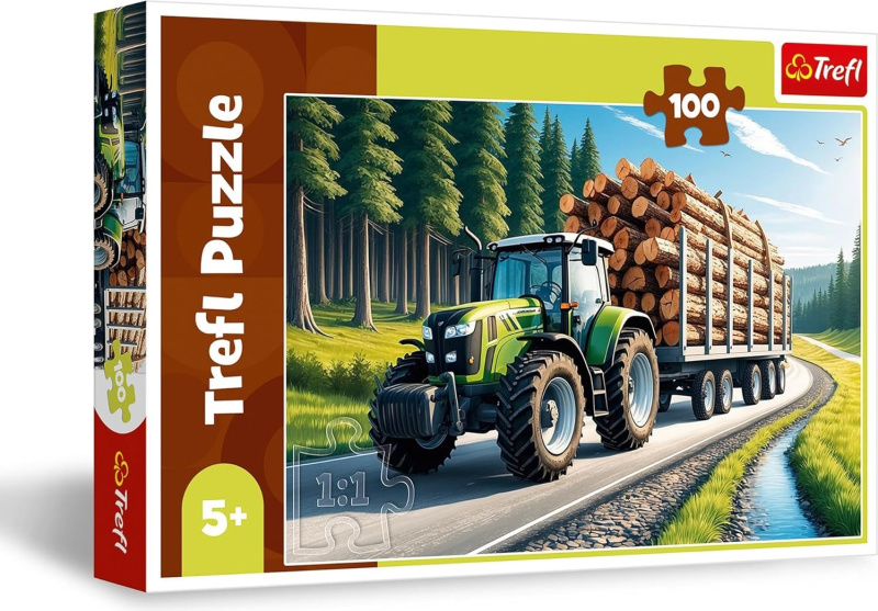 Puzzle Lesní traktor 100 dílků