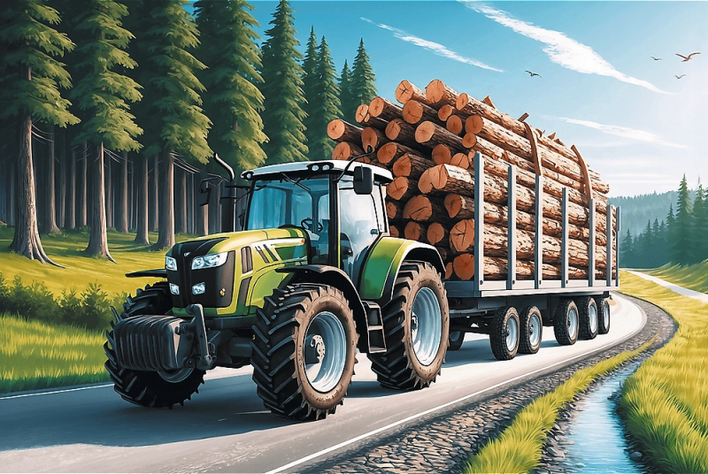 Puzzle Lesní traktor 100 dílků