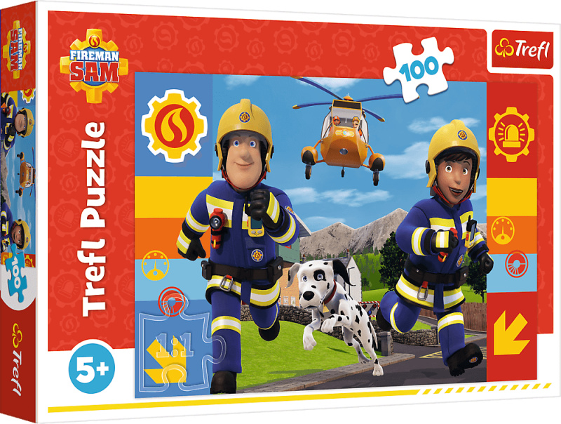 Puzzle 100 dílků – vždy nápomocný HASIČ SAM TREFL