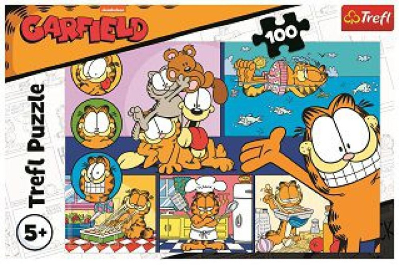 Trefl puzzle lenivý Garfield 100 dílků