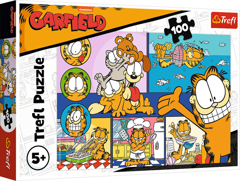 Trefl puzzle lenivý Garfield 100 dílků
