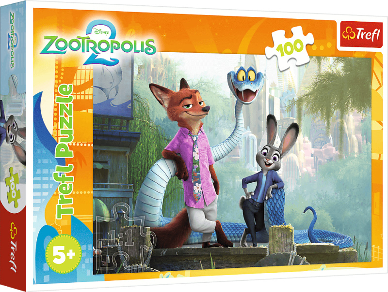Puzzle Zootropolis: Tajemství Zootropolis 100 dílků – Trefl