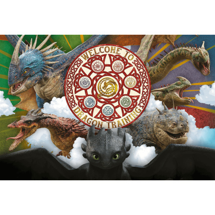 Puzzle 100 dílků Draci v akci