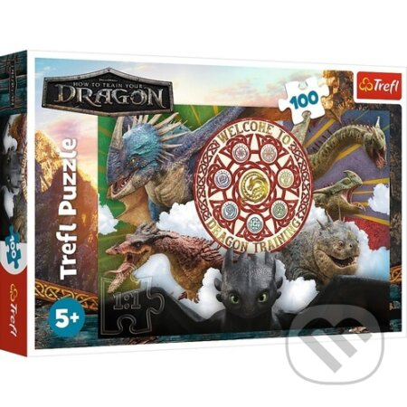 Puzzle 100 dílků Draci v akci