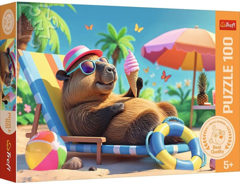 Puzzle TREFL Relax ve stylu kapybary 100 dílků 5+