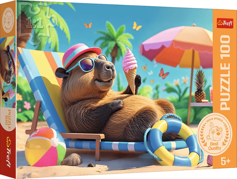 Puzzle TREFL Relax ve stylu kapybary 100 dílků 5+