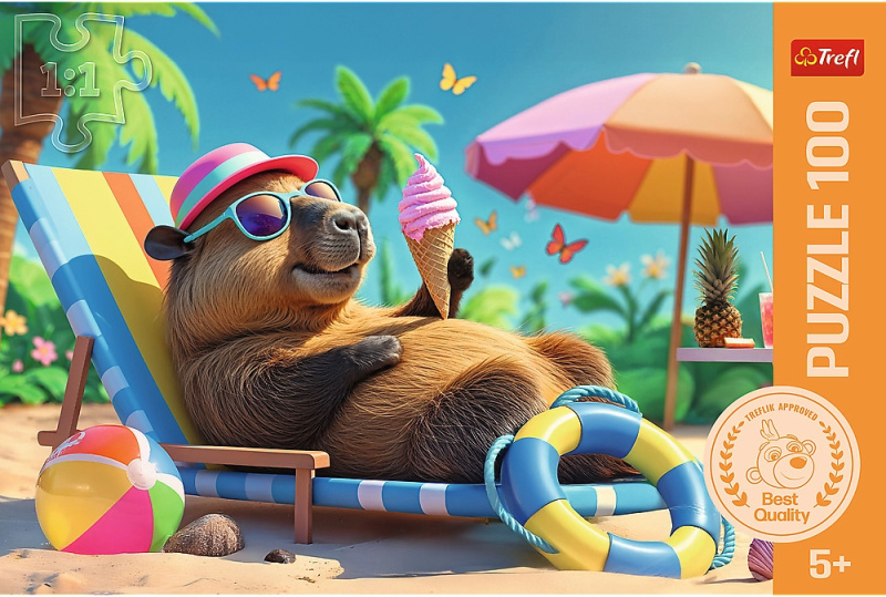 Puzzle TREFL Relax ve stylu kapybary 100 dílků 5+