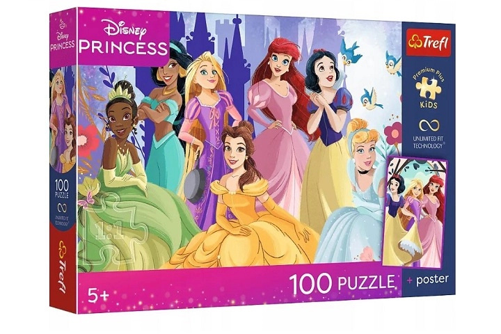 Dětské puzzle Premium Plus relax s princeznami 100 dílků