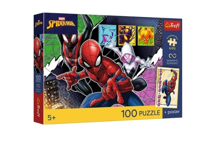 Dětské puzzle Premium Plus Kids hrdinský pavouk 100 dílků