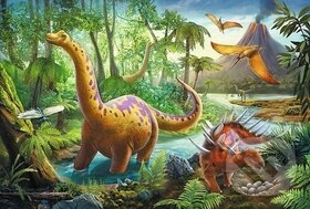 Puzzle Dinosauři 33x22cm 60 dílků v krabici 21x14x4cm