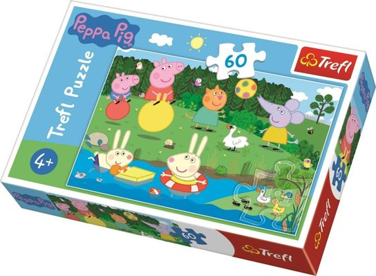 Trefl Prasátko Peppa u rybníka 60 dílků