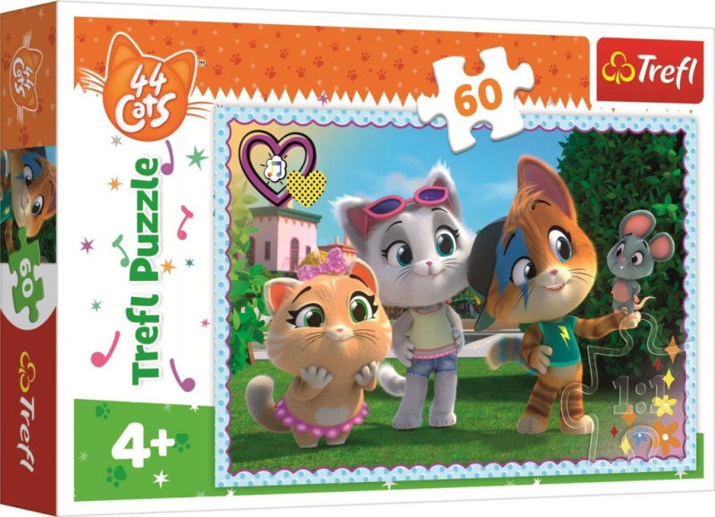 TREFL 44 koček: Hra s kamarády 60 dílků