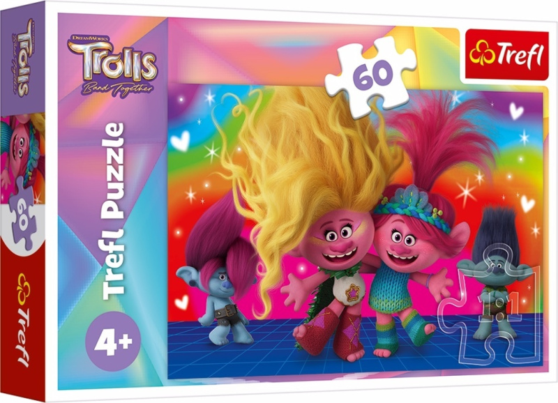 TREFL Trollové 3 Přátelští Trollové 60 dílků