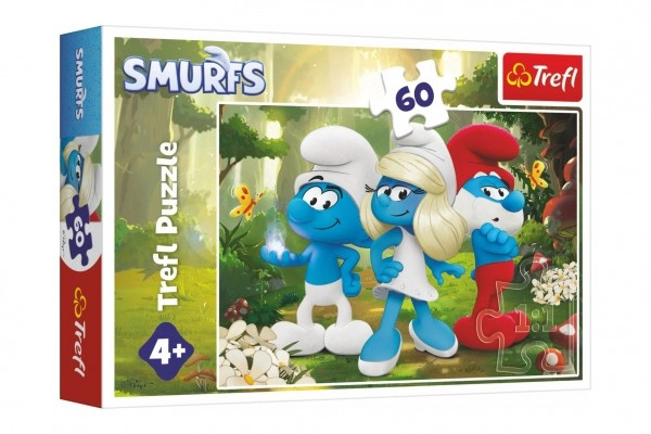 Puzzle Šmoulové Začarovaný les 60 dílků