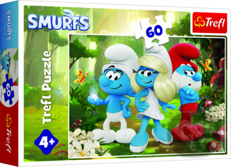 Puzzle Šmoulové Začarovaný les 60 dílků