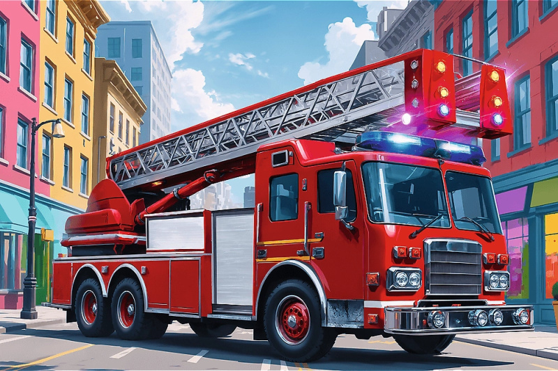 Puzzle Hasičský Vůz 60 Dílků