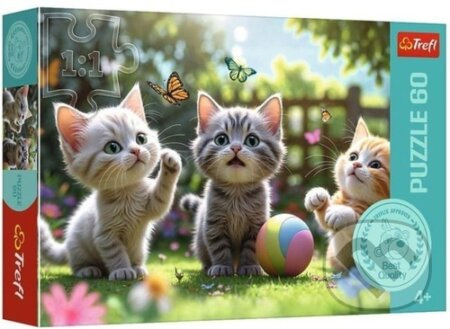 Puzzle 60 dílků tři koťátka TREFL